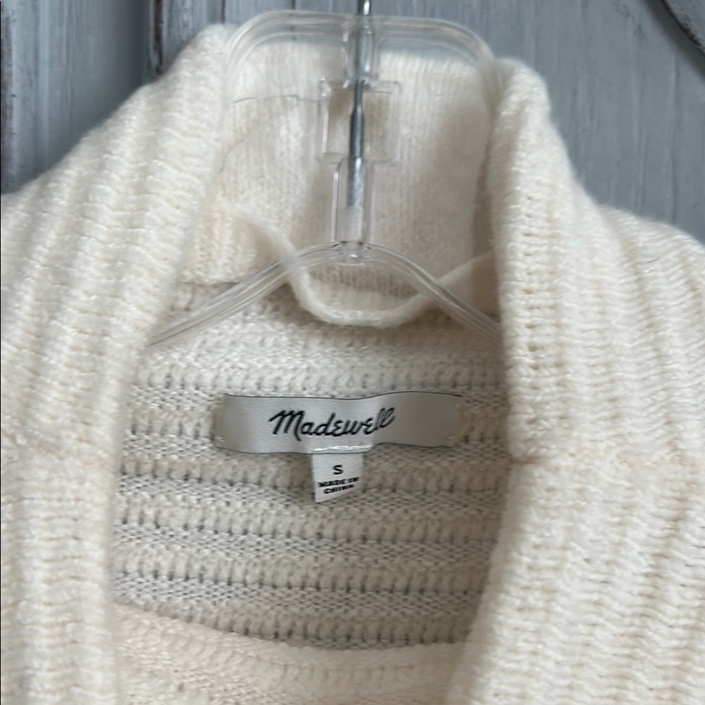 Madewell Cream Cowl Turtleneck Sweater - Picture 2 of 4